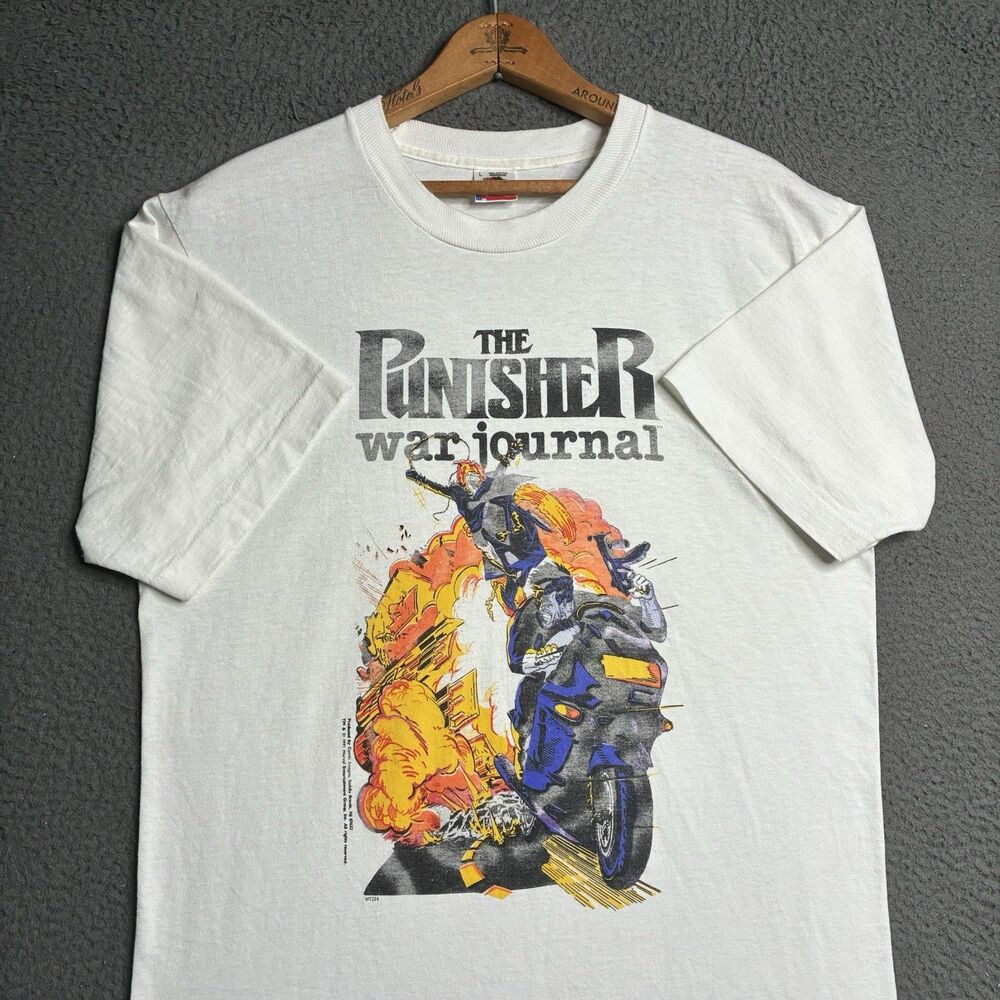 Vintage Comic Images The Punisher Jim Lee War Journal Large T-Shirt  Ghost Rider